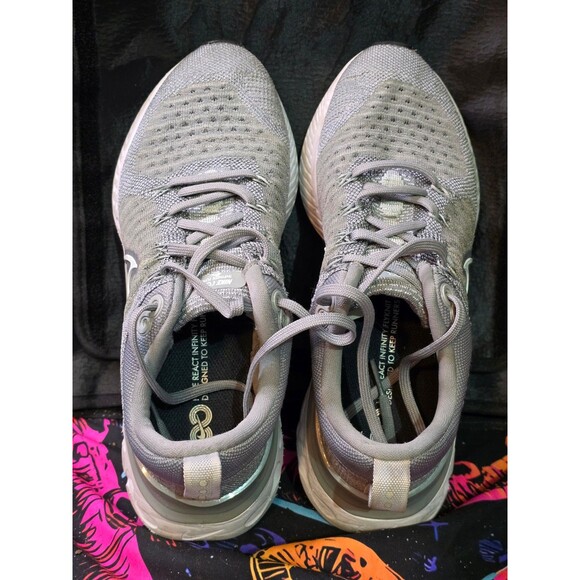 Nike React Infinity Run FK 2 CT2423-001 Particle Grey Fog New Women Sz 7.5w - Picture 5 of 7